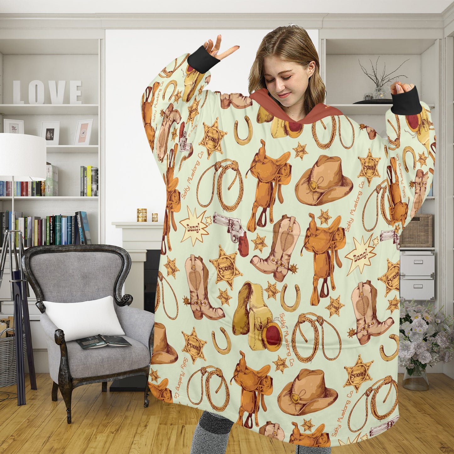 Cowboy Gear Blanket Hoodie