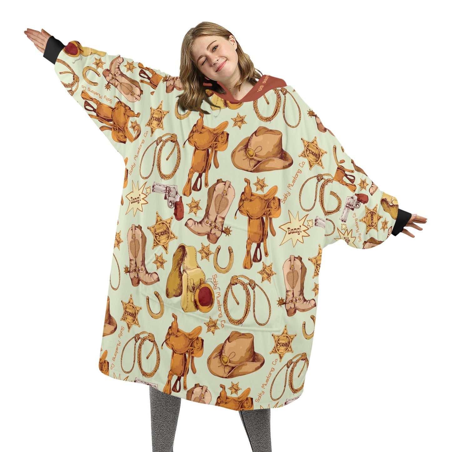 Cowboy Gear Blanket Hoodie