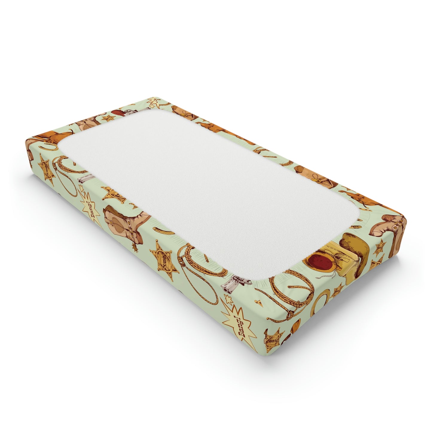 Cowboy Gear Baby Changing Pad Cover