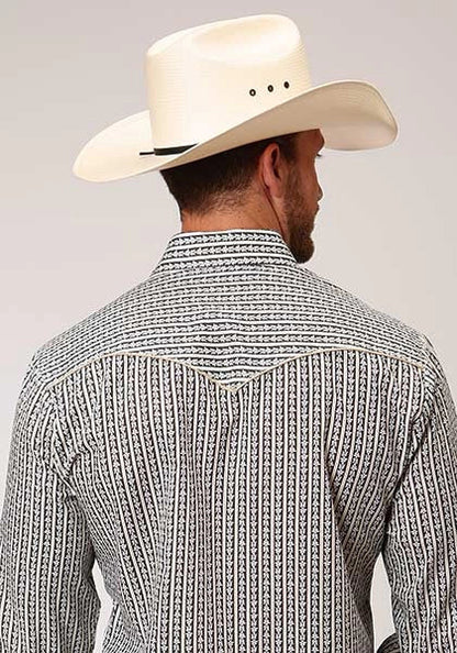 Roper 00251 Dark Ground (Grey) - Men's Western Shirt