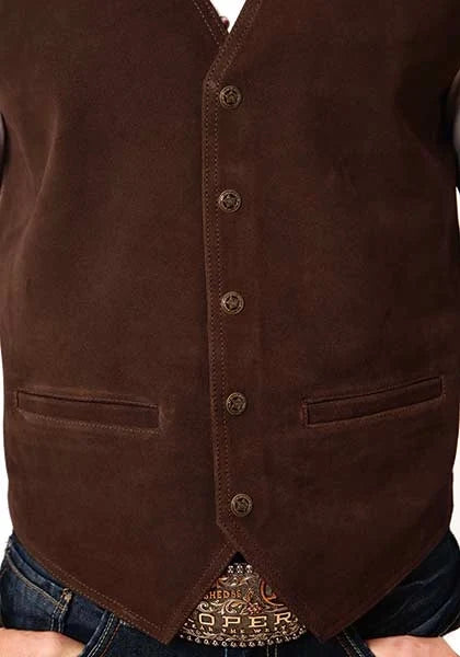 Roper Classic Suede Leather (Brown) - Men's Vest
