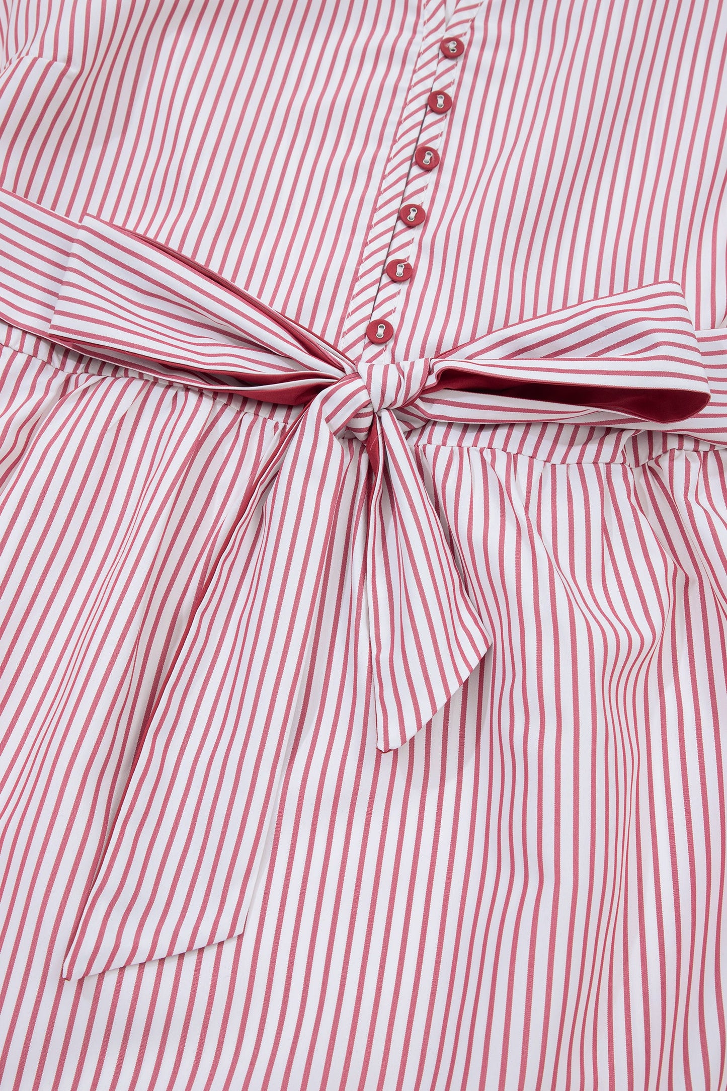 Plus Size Pinstripe Ruffle Hem Midi Dress