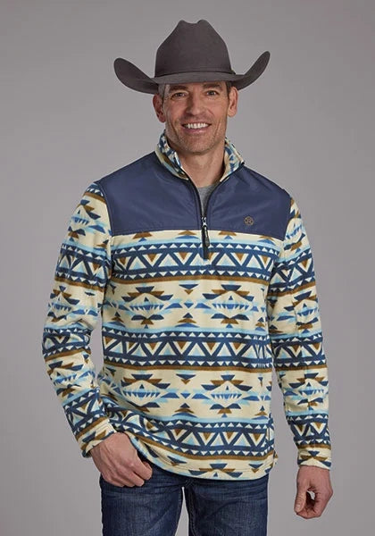 Roper 2321 Aztec (Navy) - Men's Fleece Pullover