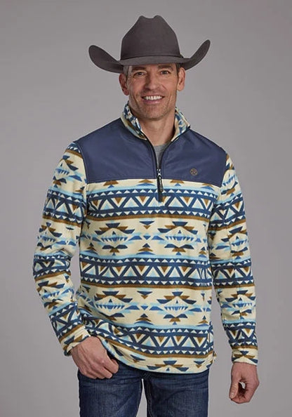 Roper 2321 Aztec (Navy) - Men's Fleece Pullover