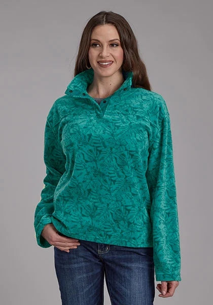 Roper 2322 Tropical Print (Green) - Women's Fleece Pullover