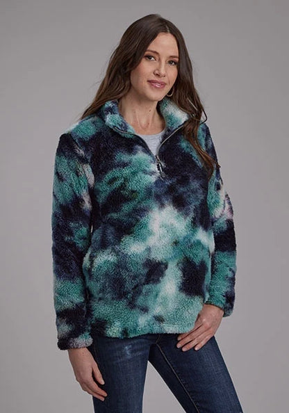 Roper 2260 Tie Dye (Blue) - Women's Fleece Pullover