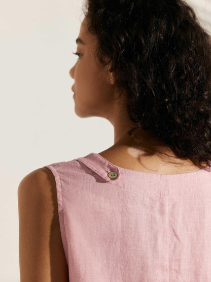 100% Linen Sleeveless Dress SIENNA