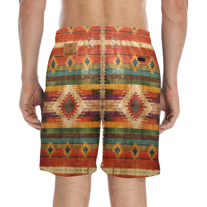 Rustic Native Serape Mid-Length Beach Shorts