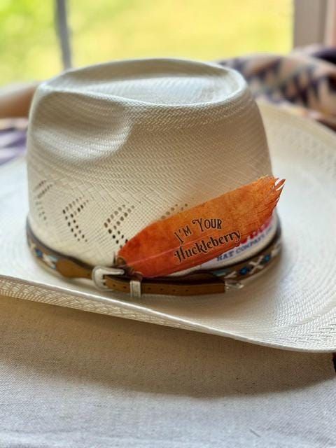 I’m Your Huckleberry Western Hat Feather