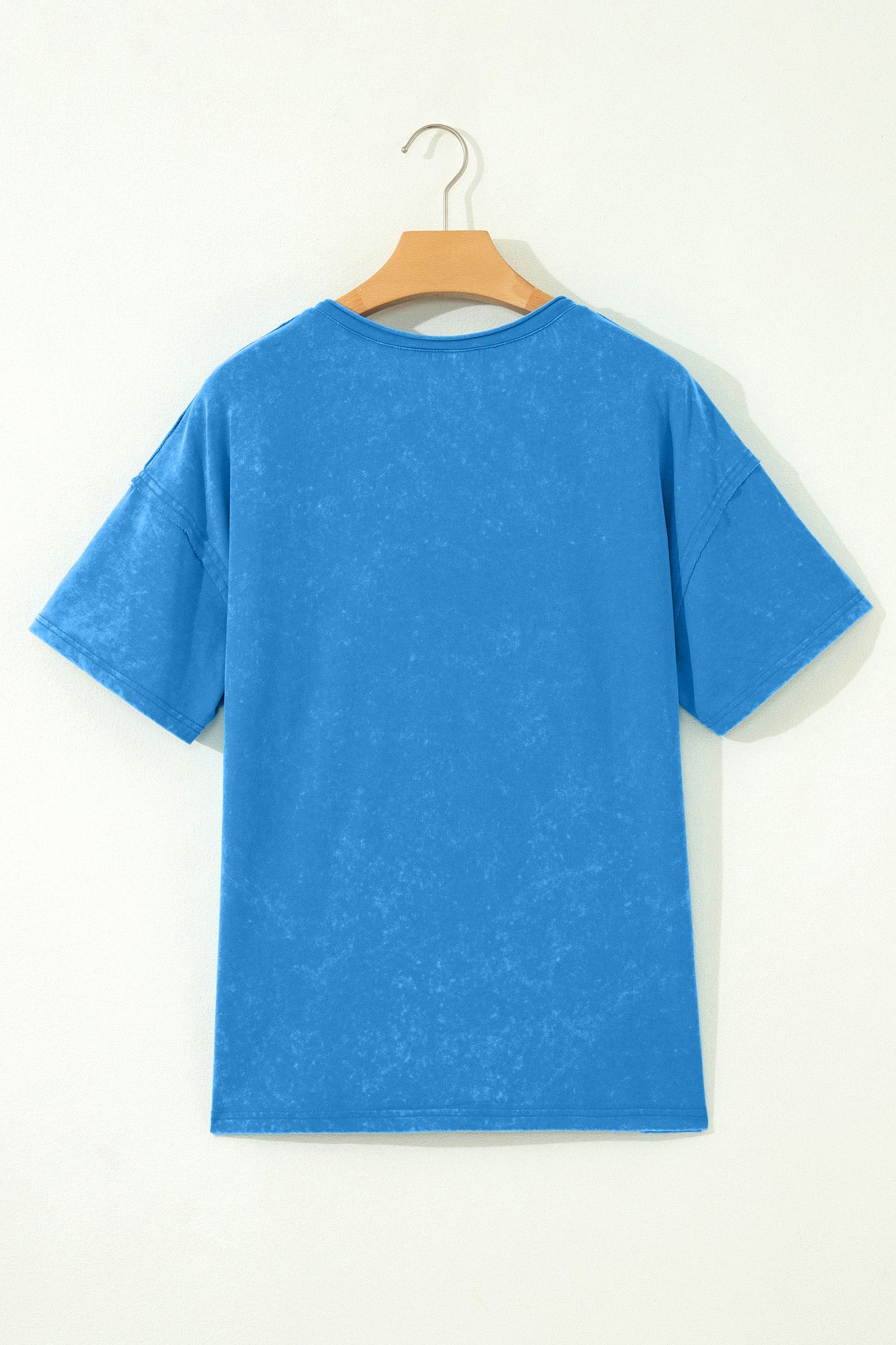 Solid Mineral Wash Short Sleeve V-Neck T-Shirt