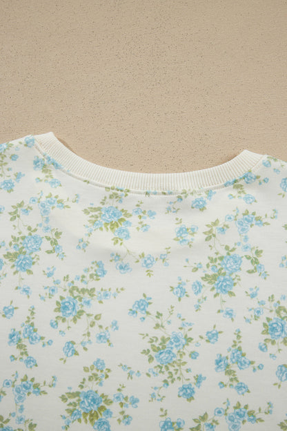 Floral Short Sleeve & Elastic Waist Short Sets