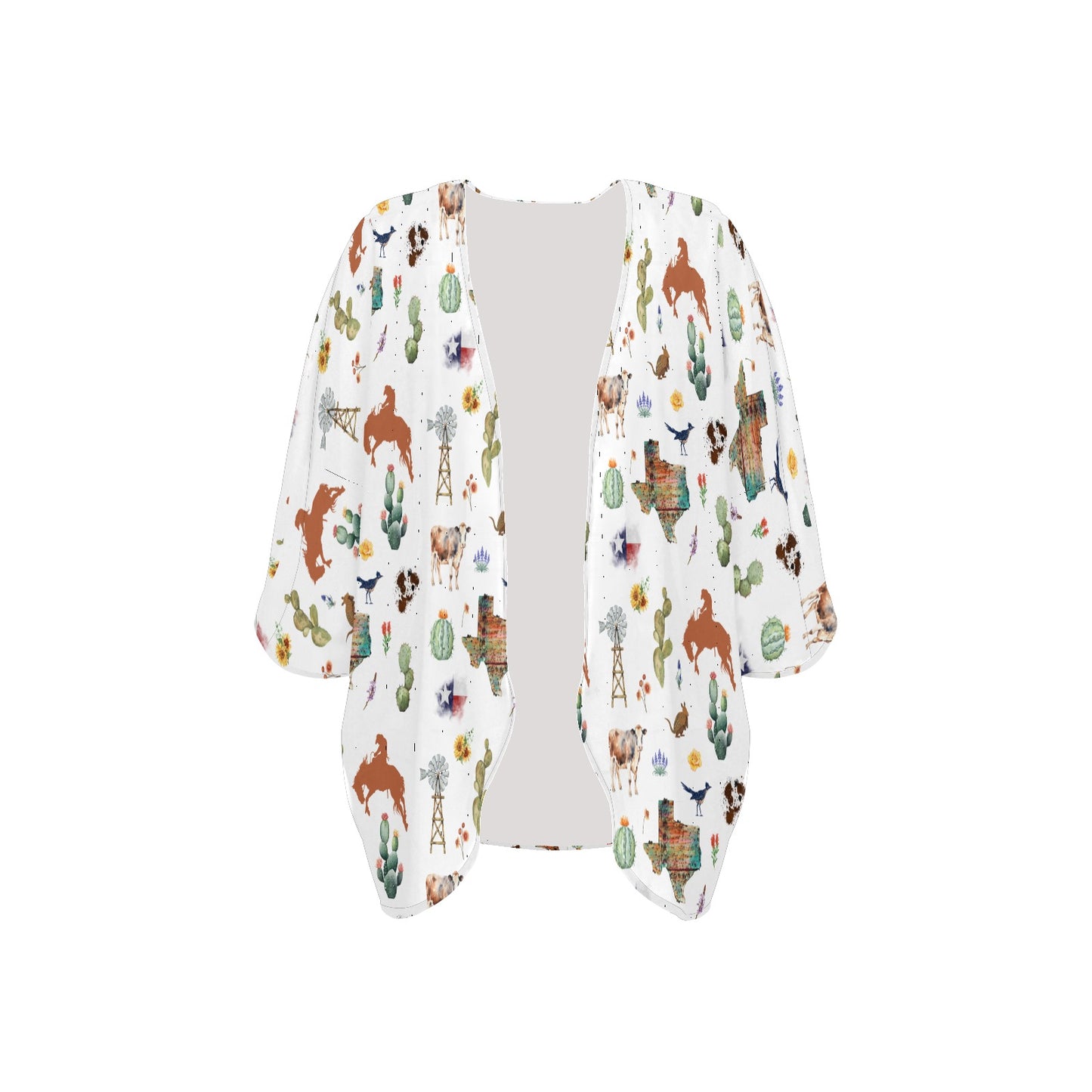 Heart of Texas Kimono Chiffon Cover Up