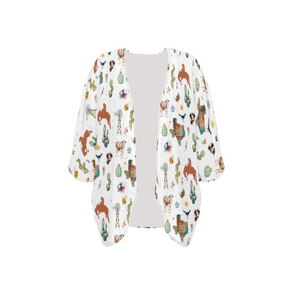 Heart of Texas Kimono Chiffon Cover Up