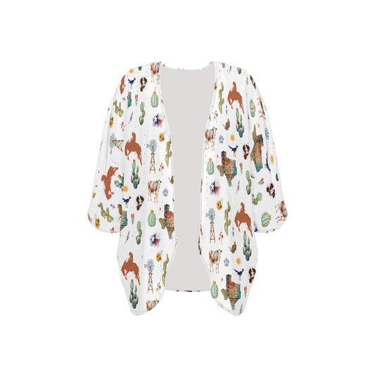 Heart of Texas Kimono Chiffon Cover Up