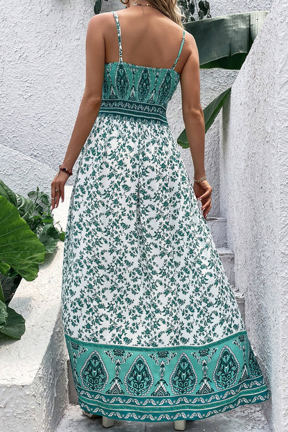 Floral Boho Shirred Cami Maxi Dress