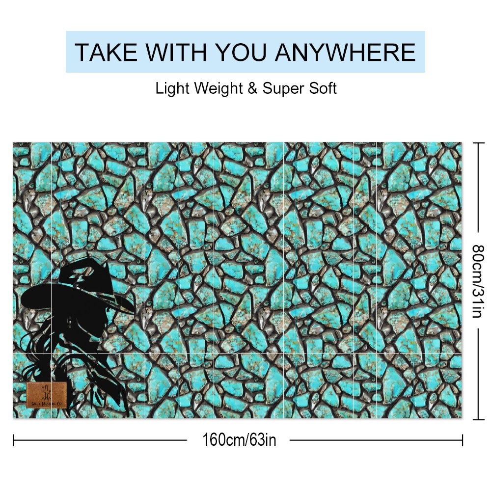 Kingman Turquoise Cowgirl Beach Towel
