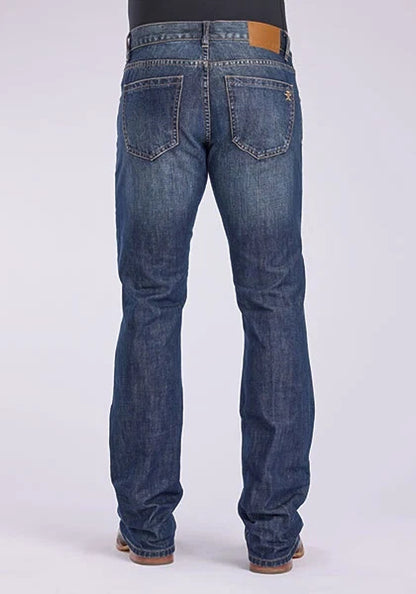 Tin Haul 1660 Jagger Fit Embroidered Pocket (Dark Wash) - Men's Bootcut Jeans