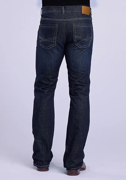 Tin Haul 1660 Jagger Fit Corded Deco (Dark Wash) - Men's Bootcut Jeans