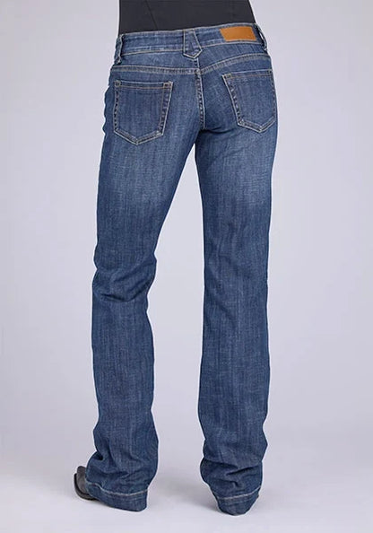 Tin Haul 280 Rosie Fit Flap Pockets (Medium Wash) - Women's Bootcut Jeans