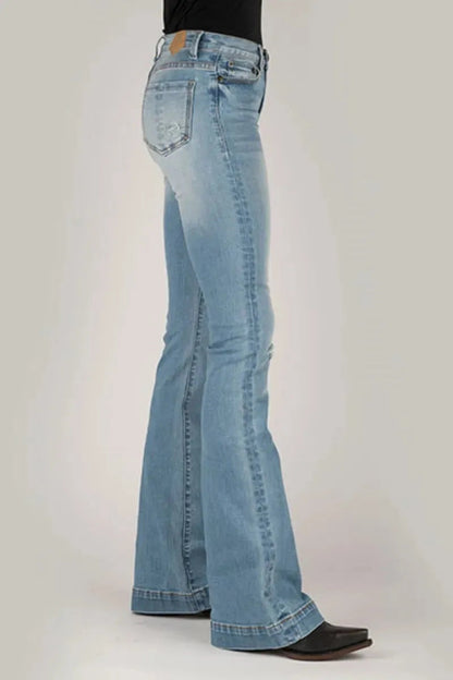 Tin Haul Libby High Rise Flare (Light Wash) - Women's Jeans