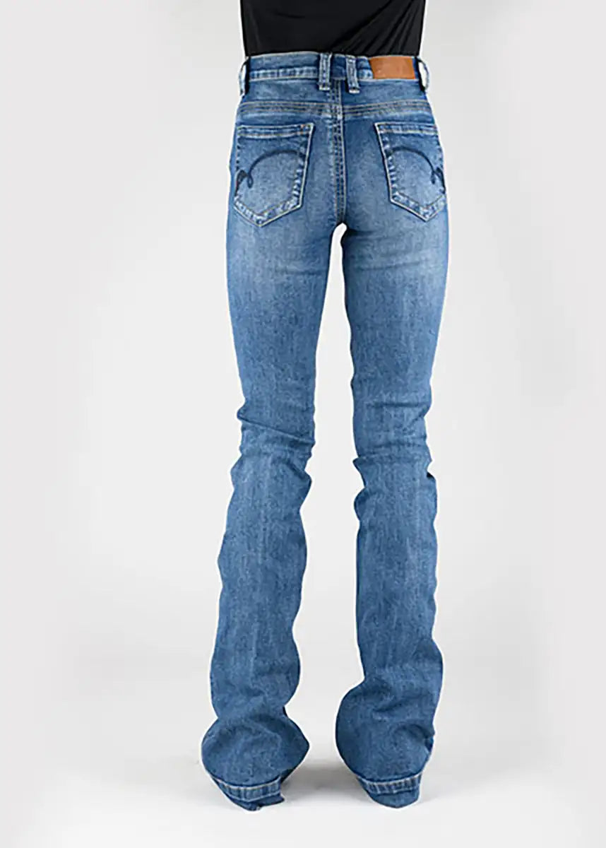 Tin Haul 595 Libby Fit Blue Loop Pocket ( Denim Medium Wash ) - Women's Jeans