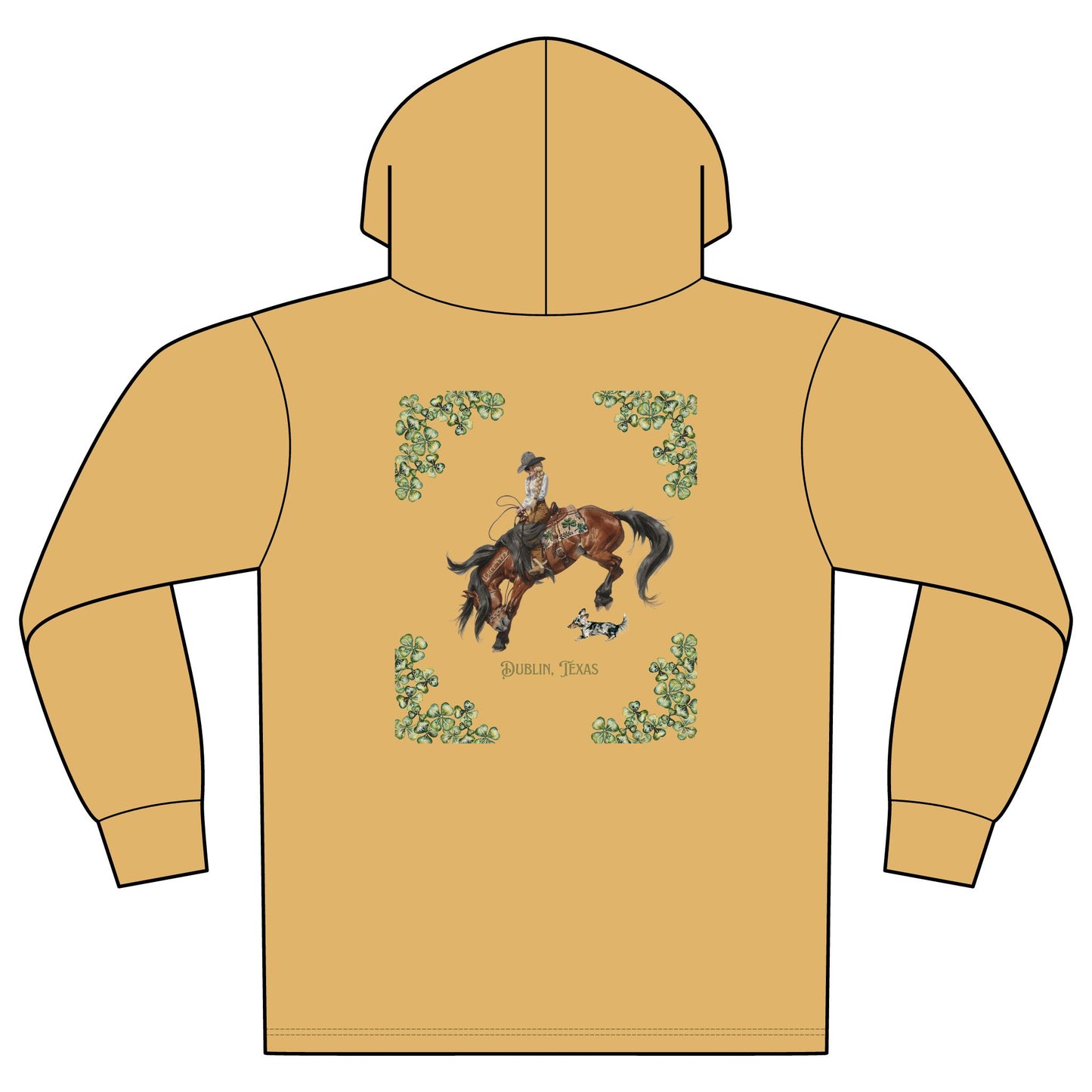 Branded Celtic Cowgirl Unisex Mineral Dye Organic Cotton Hoodie Tee