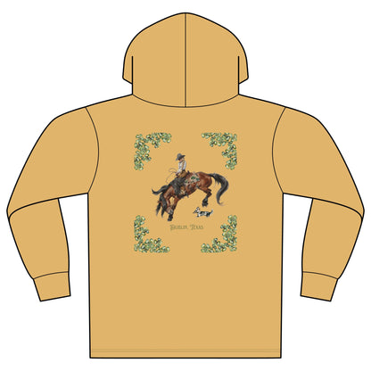 Branded Celtic Cowgirl Unisex Mineral Dye Organic Cotton Hoodie Tee