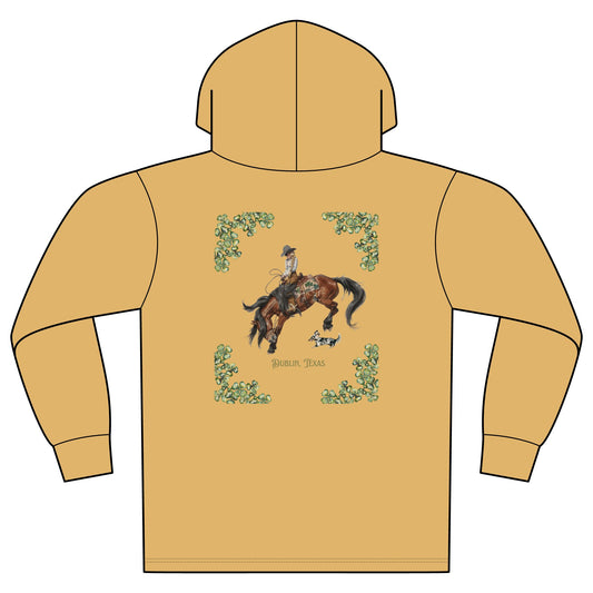 Branded Celtic Cowgirl Unisex Mineral Dye Organic Cotton Hoodie Tee