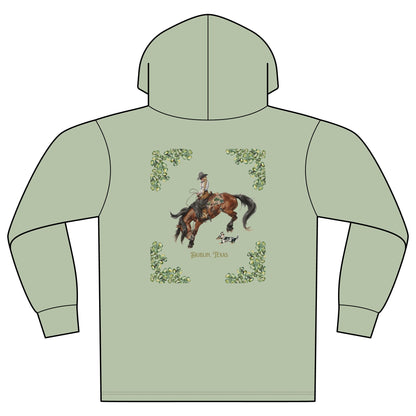 Branded Celtic Cowgirl Unisex Mineral Dye Organic Cotton Hoodie Tee