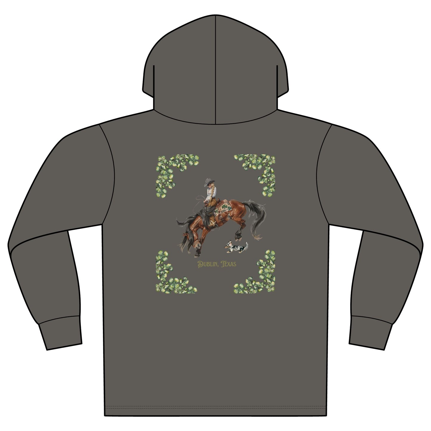 Branded Celtic Cowgirl Unisex Mineral Dye Organic Cotton Hoodie Tee
