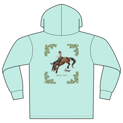 Branded Celtic Cowgirl Unisex Mineral Dye Organic Cotton Hoodie Tee