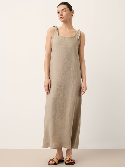 100% Linen Camisole Dress QEARL