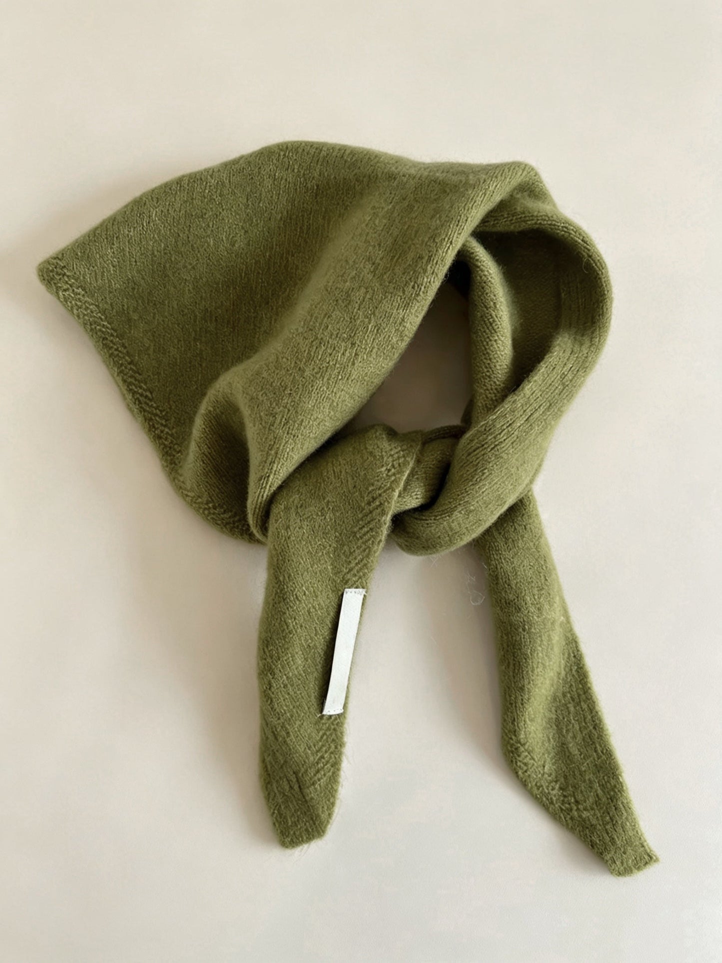 100% Merino Wool Knitted Triangle Scarf