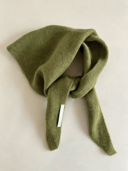 100% Merino Wool Knitted Triangle Scarf