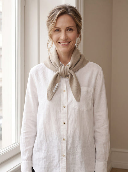 100% Merino Wool Knitted Triangle Scarf