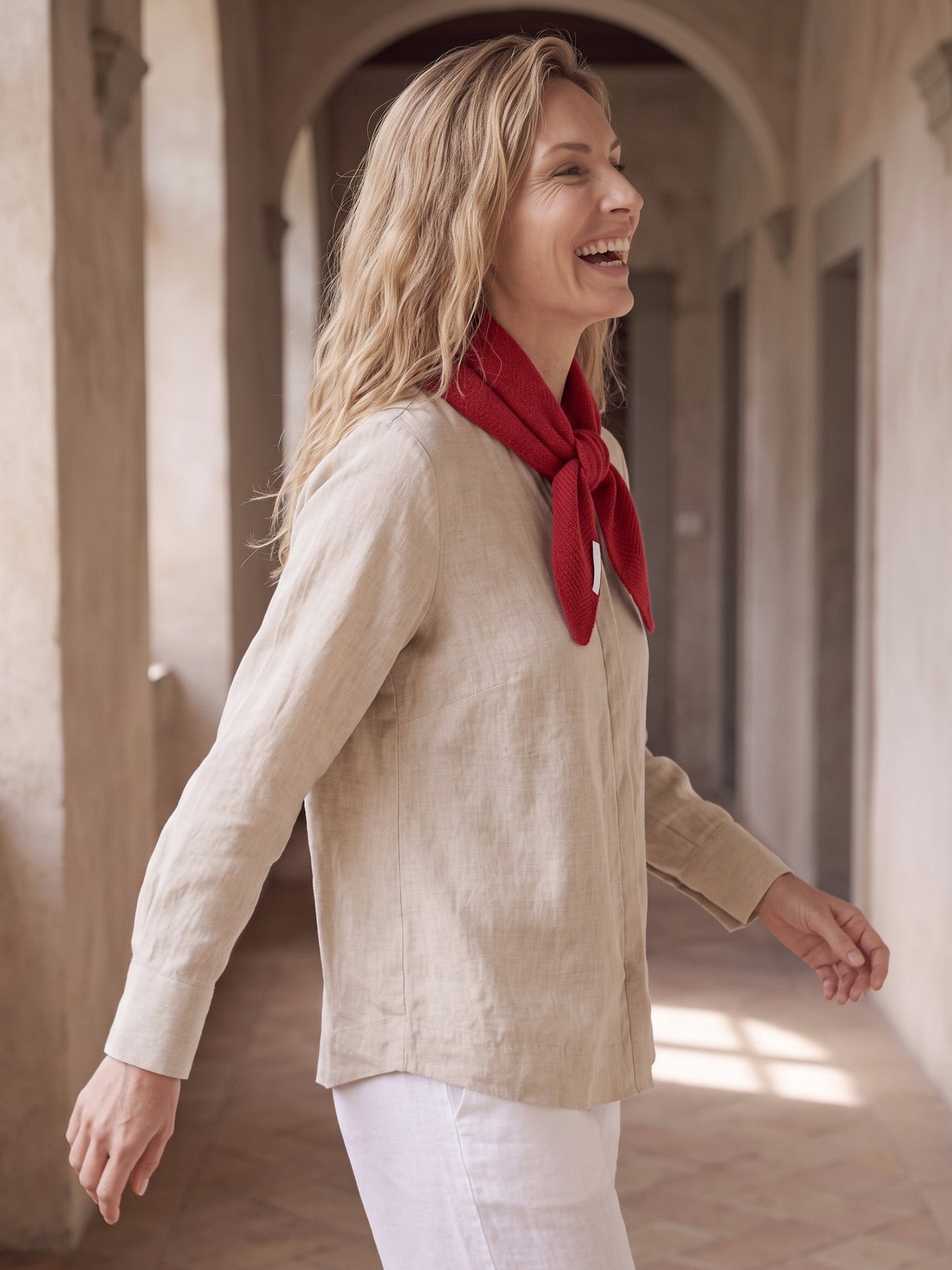 100% Merino Wool Knitted Triangle Scarf