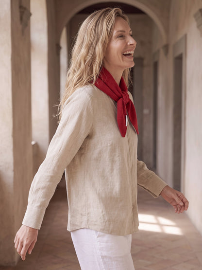 100% Merino Wool Knitted Triangle Scarf