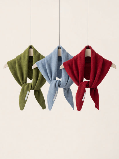 100% Merino Wool Knitted Triangle Scarf