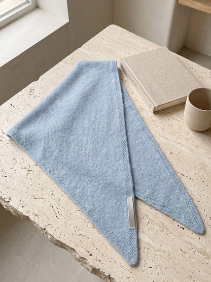 100% Merino Wool Knitted Triangle Scarf