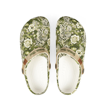 Dublin, Texas Green Lace Salty Clogs (Adult)