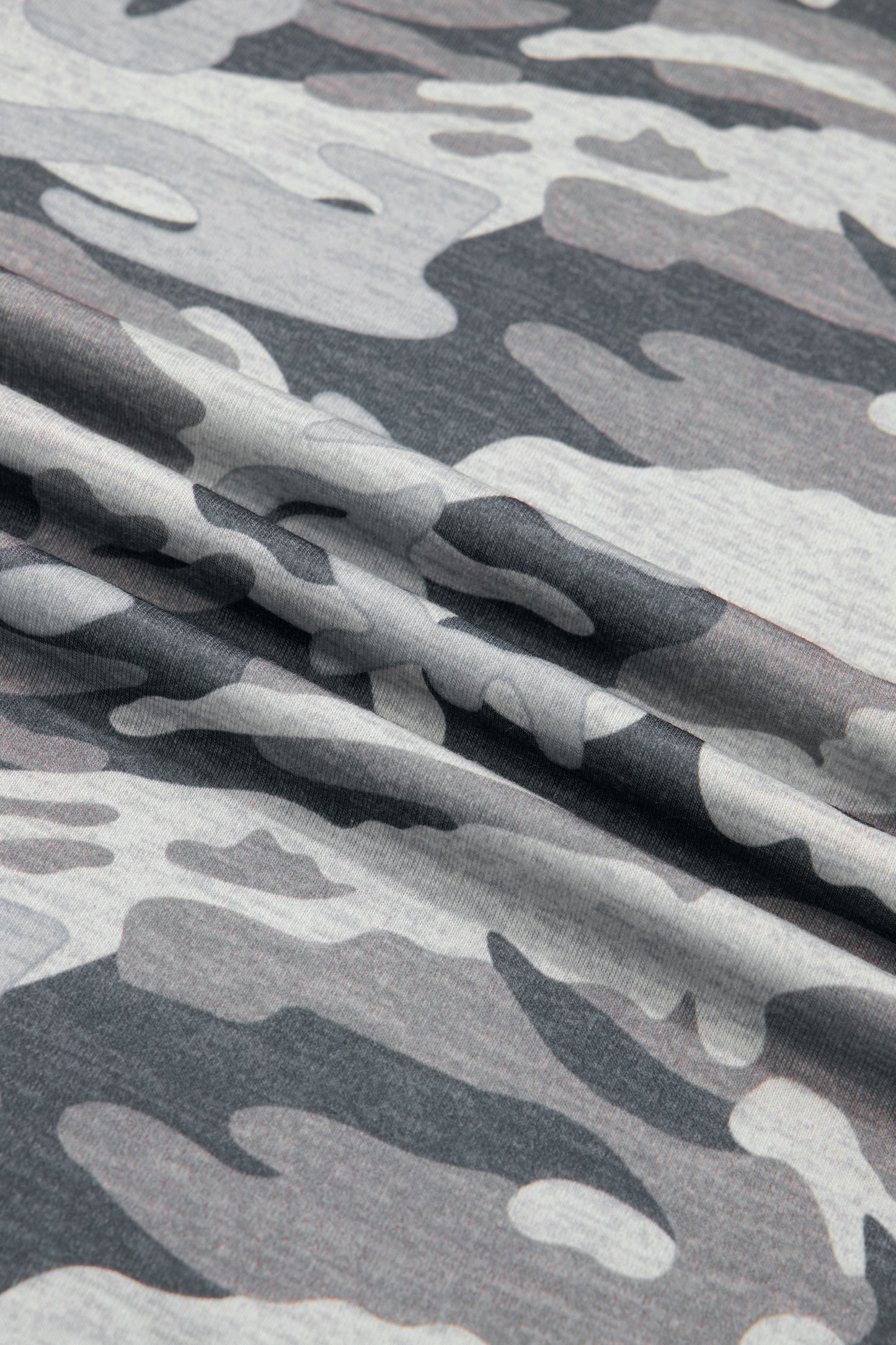 Retro Camo Raw Edge V-Neck Tee