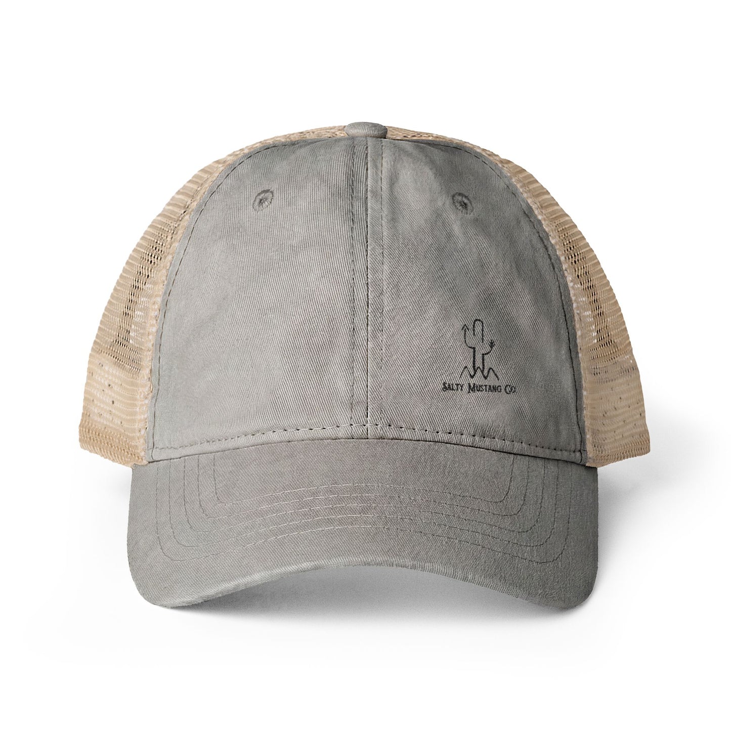 Women's Washed Mesh-Back Cap Embroidered Brand