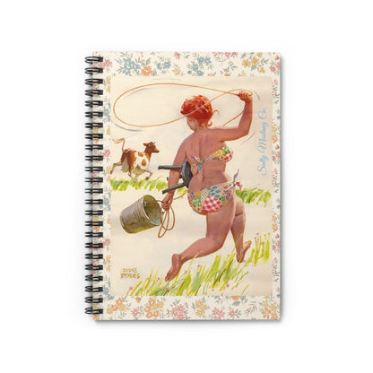 Hilda Chasing The Milk Spiral Notebook - Ruled Line