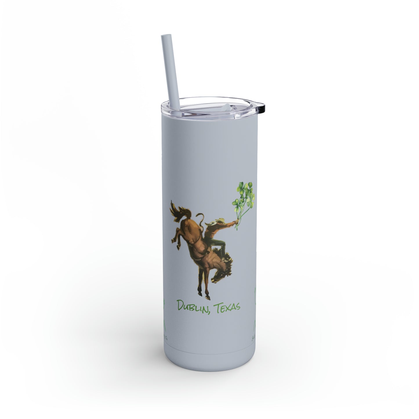 Dublin, Texas Bronc Rider Shamrock Matte Tumbler, 20oz