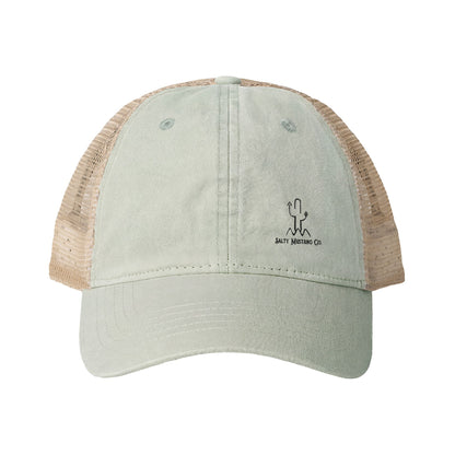 Women's Washed Mesh-Back Cap Embroidered Brand