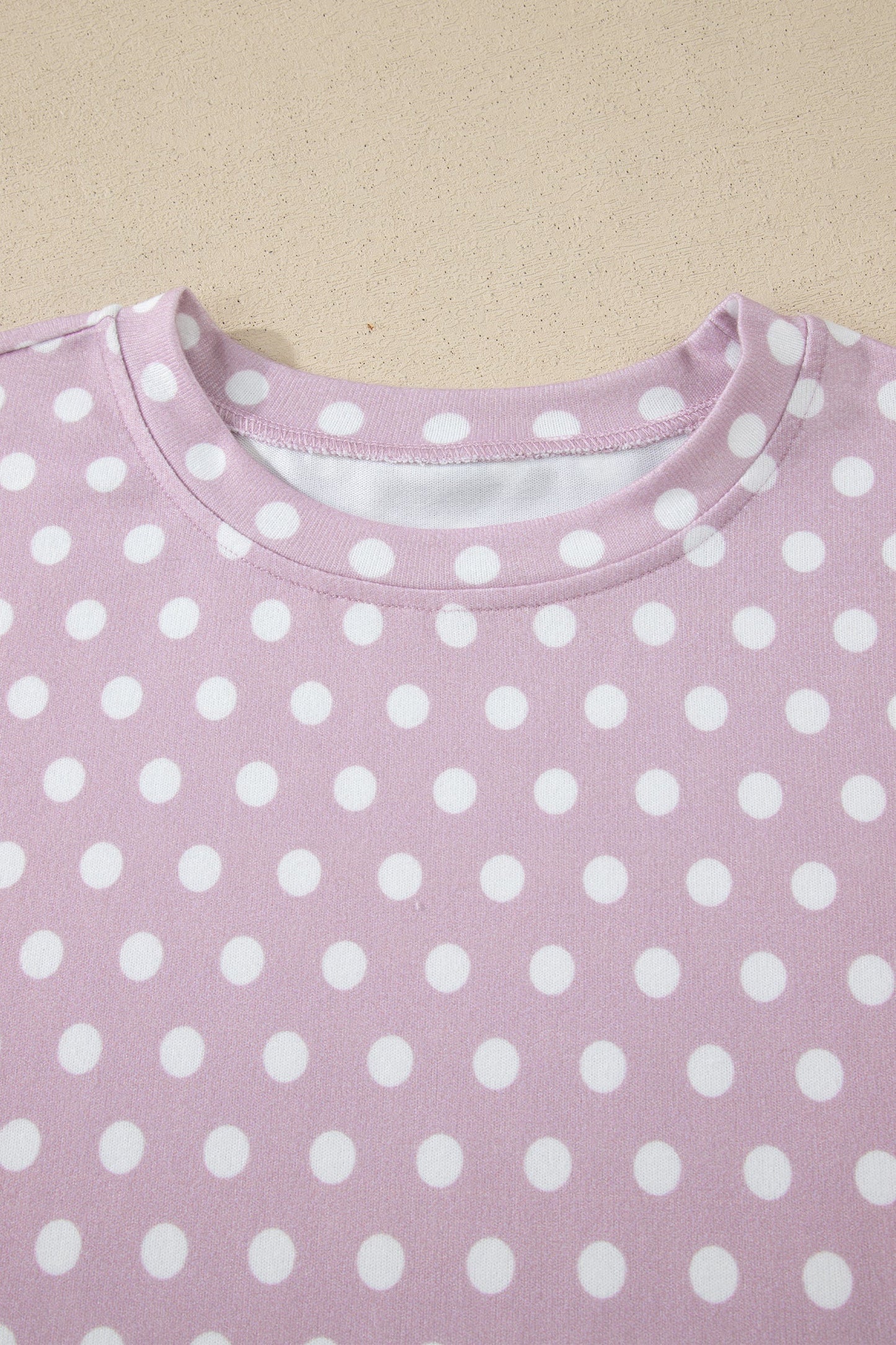 Polka Dot Relaxed Top & Drawning Shorts Set