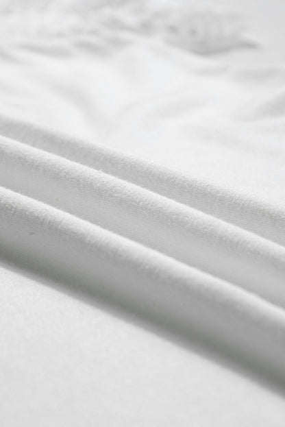 Lace Patchwork Raglan Sleeve Seam Detail Tee