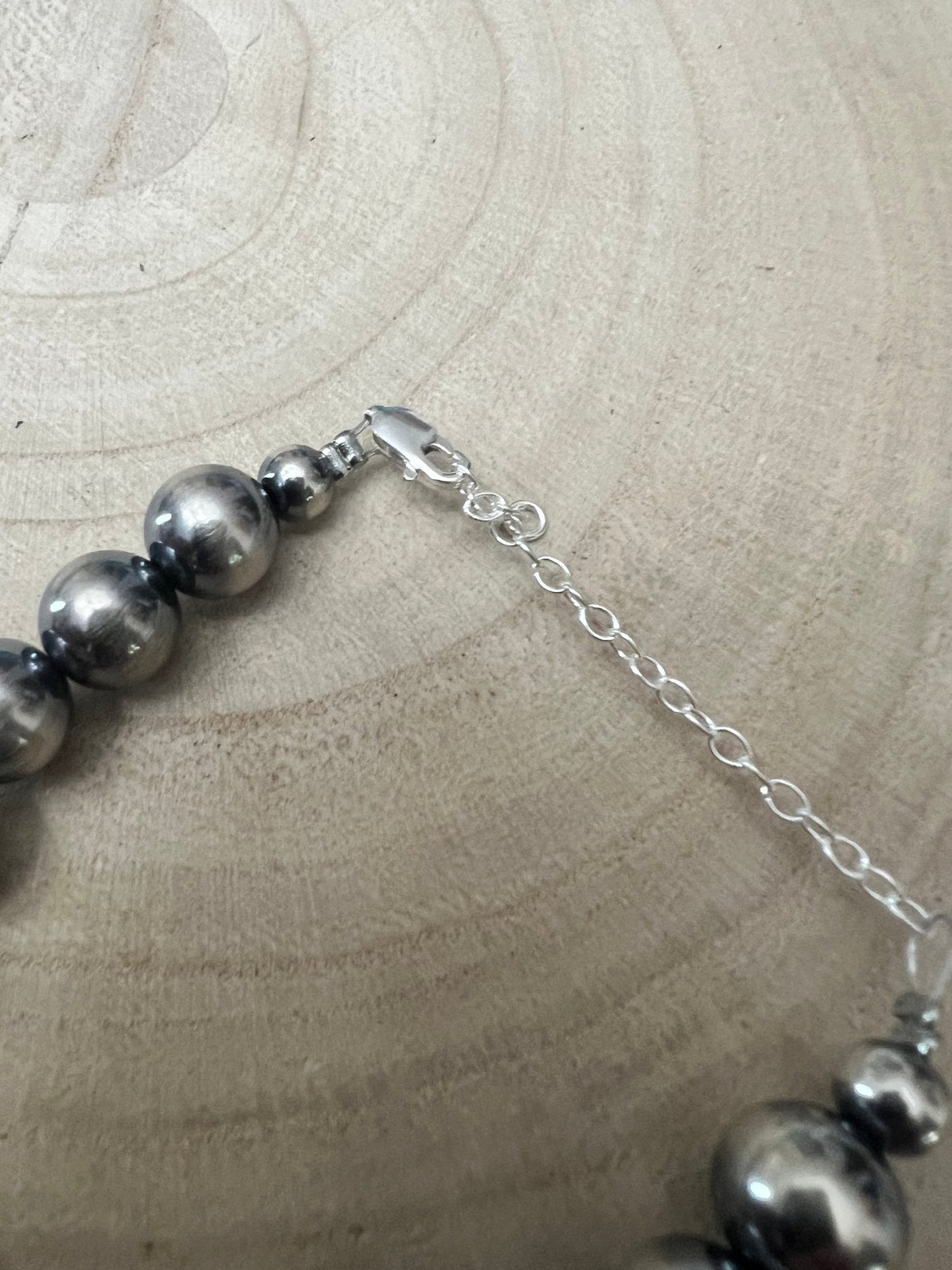 10mm Sterling Pearl Bracelet — 6 inch