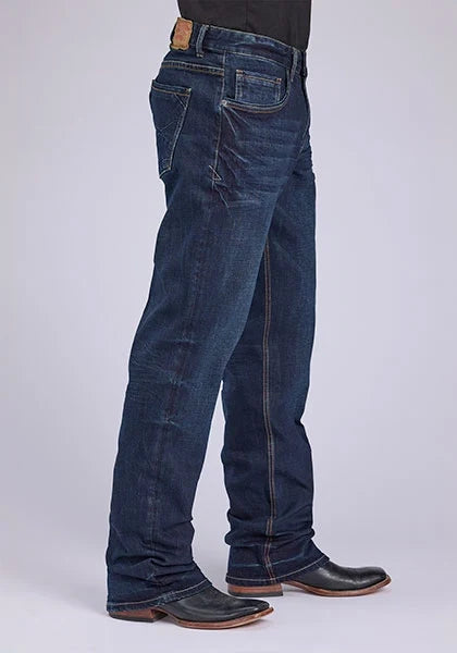 Stetson 1313 Modern Fit Stretch (Gold/Dark Wash) - Men's Jeans