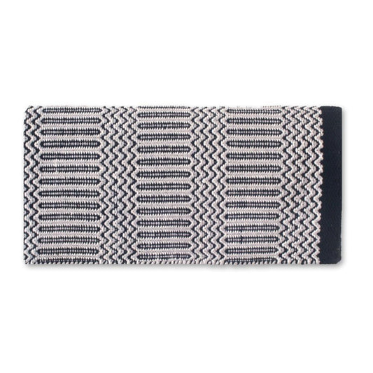 1340-2 Double Weave 32x64 Acrylic Blend Saddle Blanket Grey BLACK GREY